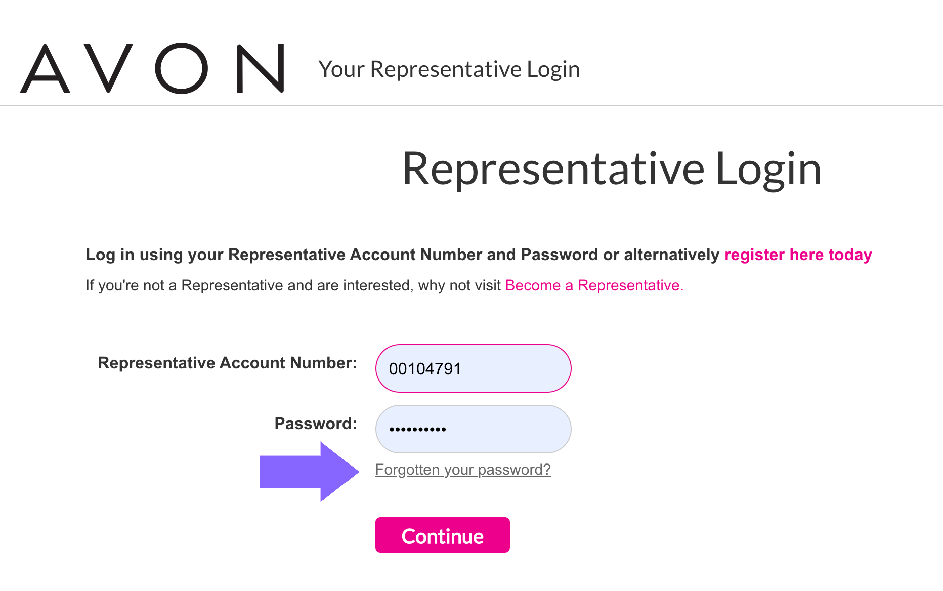 avon login